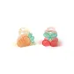 2 Pack (Transparent Yellow Carrot+Transparent Pink Cherry)