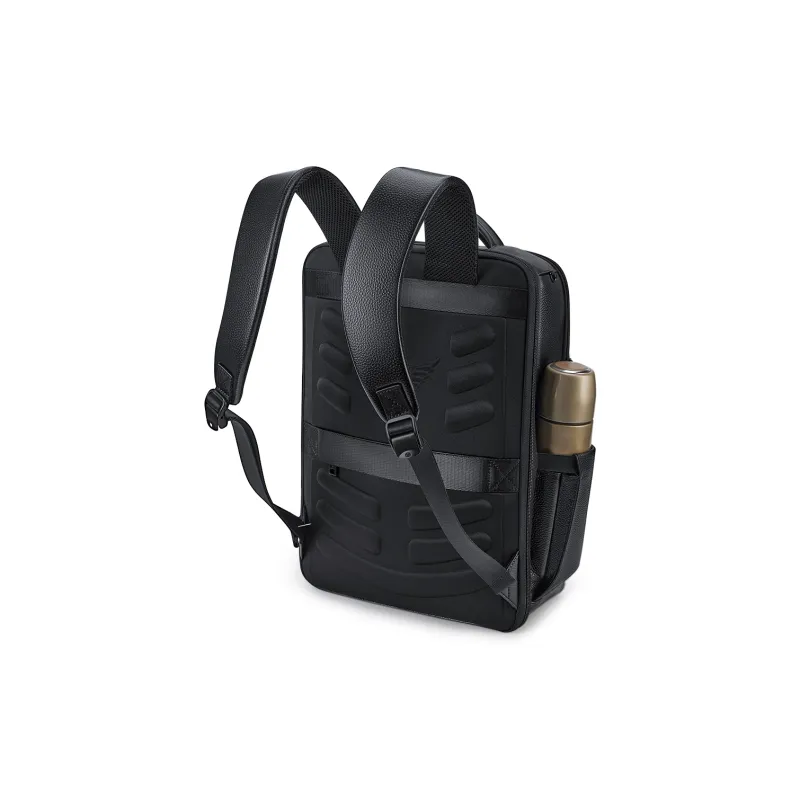 WilliamPOLO Cow Leather Backpack Men's Black-4