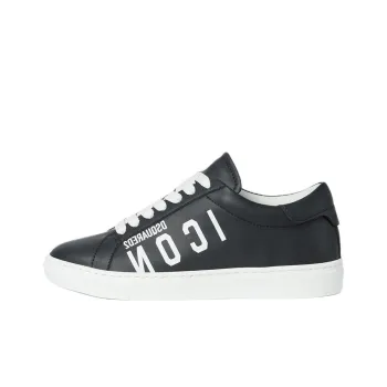 DSQUARED 2 Lcon Cassetta Low Top Skateboard Shoes Women's Black