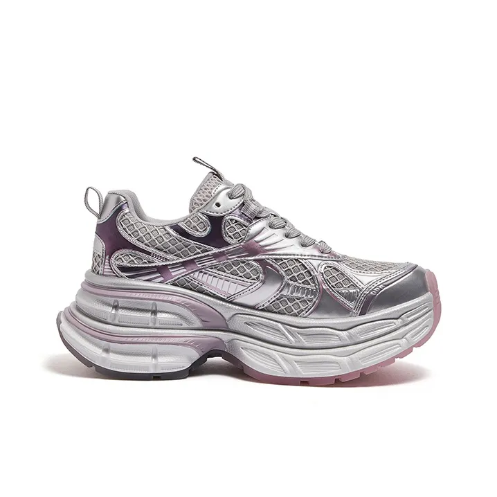 CAMEL Height Increasing Abrasion Resistant Breathable Slip Resistant Chunky Sneakers Women's-1