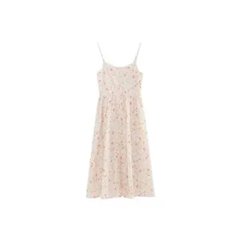 ABCMININ Slip Dresses Women's Apricot Floral