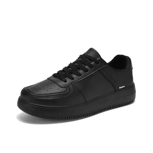 BAKE Anti Slip Wear Resistant Low Top Skateboard Shoes Men's Black
