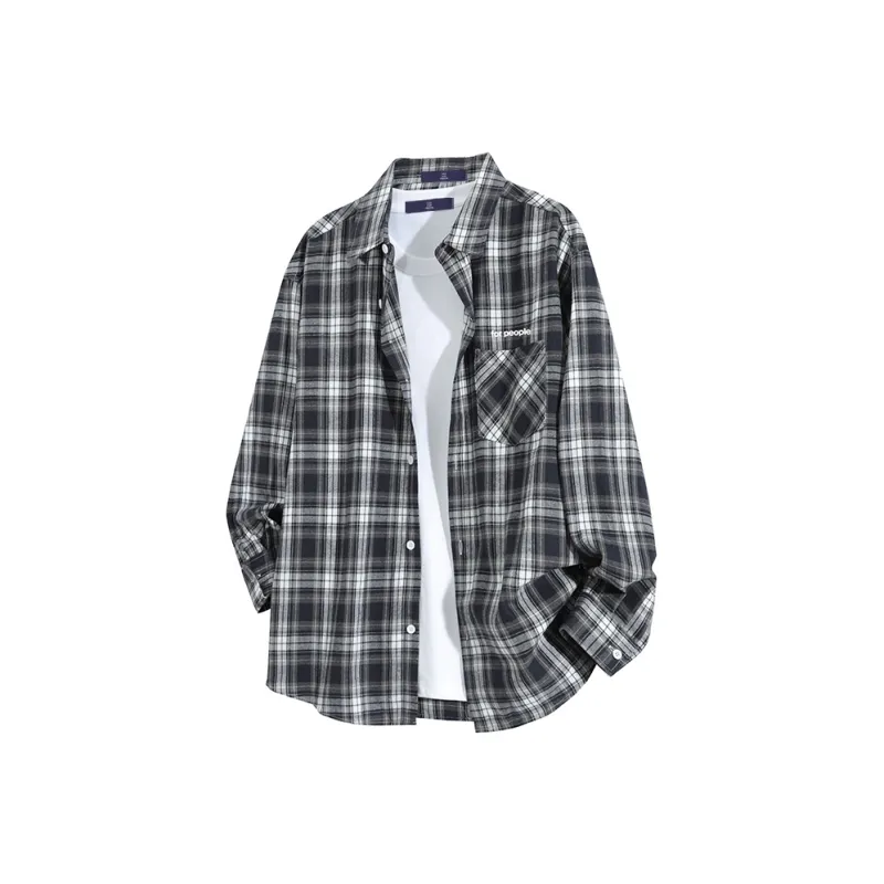 FAX FOR FMACM Shirt Unisex Gray Blue Plaid-5