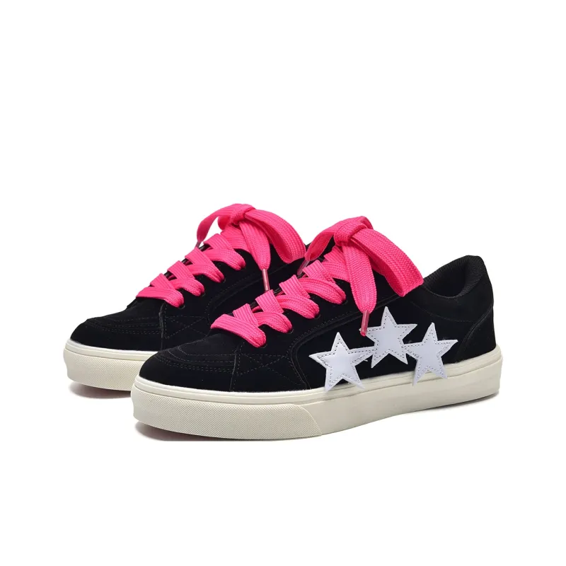 T628 Stars Puffy Shoes Slip Resistant, Abrasion Resistant, Lightweight Low Top Skateboard Shoes Unisex-23
