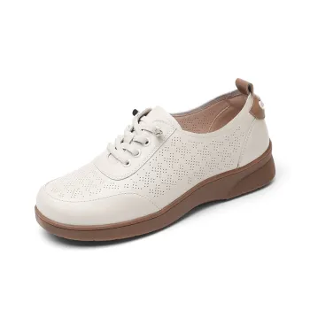 Cigna Breathable Low Top Casual Shoes Women's Ecru