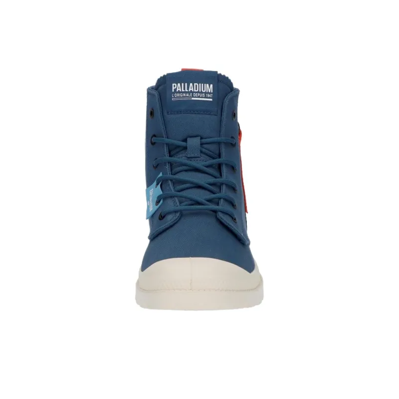 Palladium Pampa Cushioning, Wear Resistant High Top Casual Shoes Unisex Navy Blue-2