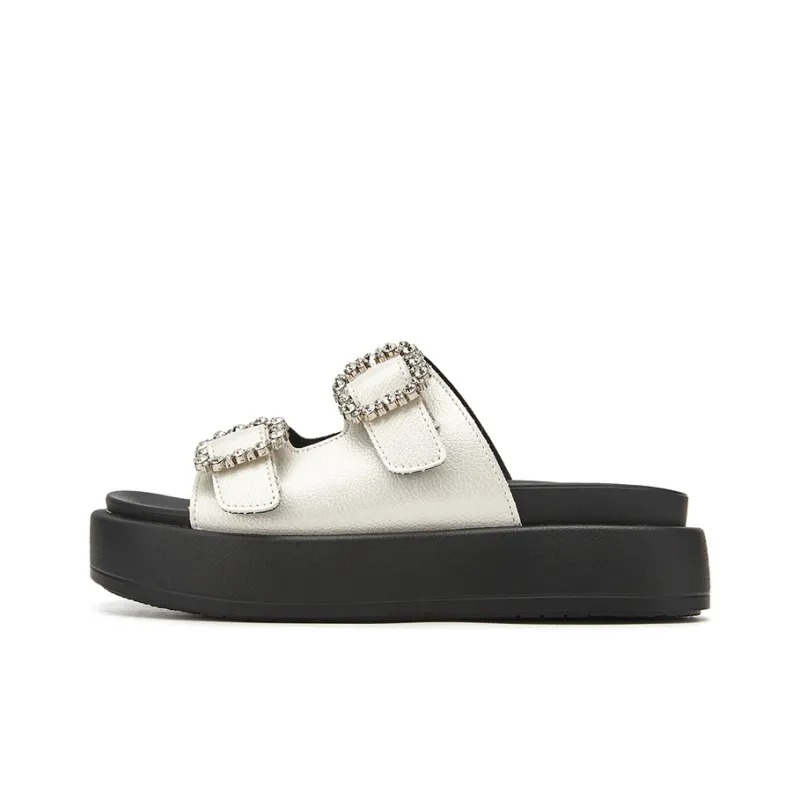 JOSINY PVC Polyvinyl Chloride Slide Slippers Women's-0