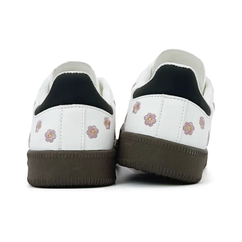 ALI THE FOX Low Top Skateboard Shoes Women's White-5