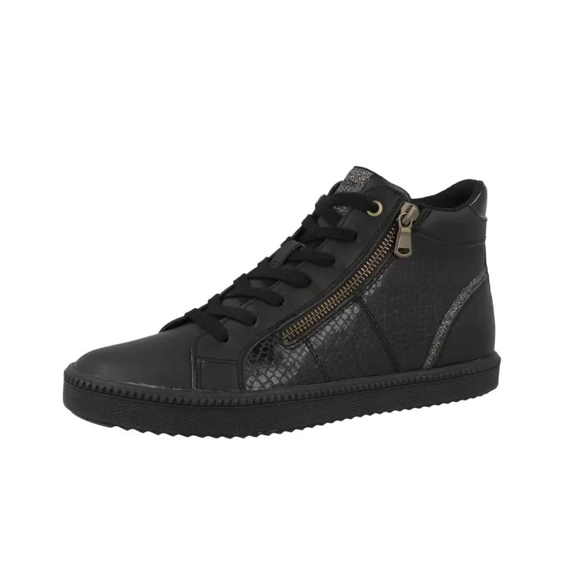 GEOX Blomiee High Top Casual Shoes Women's Black-2