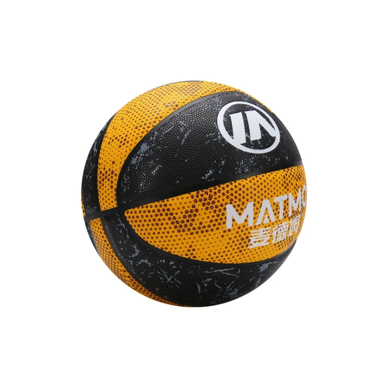 Medham PU Basketball Black Yellow Size 7 Street Training Competition Unisex-1
