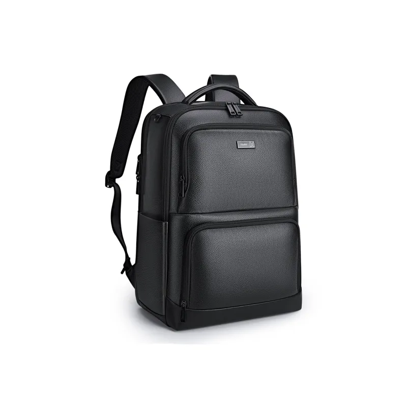 WilliamPOLO Cow Leather Backpack Men's Black-2