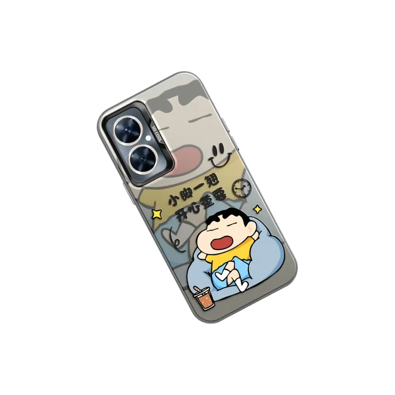YICAIJIA Matte Material Reclining Shin Chan H Phone Cases Compatibility With MVMOM 20/30 Trendy And Cool-0
