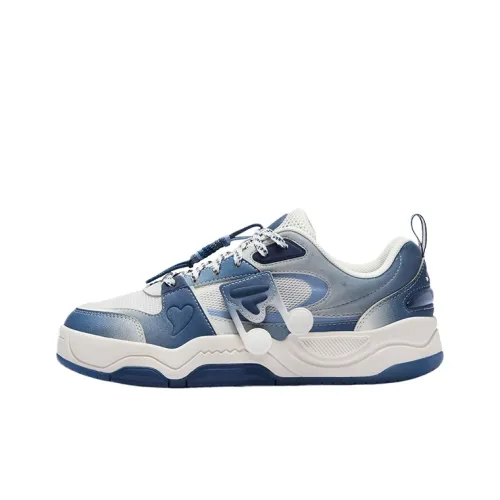 FILA FUSION BANK III Low Top Skateboard Shoes Men's White Blue