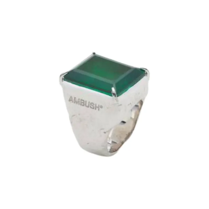 AMBUSH Brass With Gemstones Rings Men's Silver-0