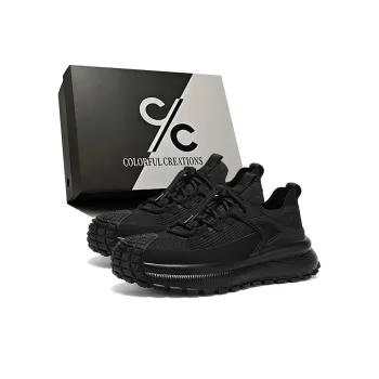 Colorful Creations Anti Slip Wear Resistant Low Top Casual Shoes Men's Black