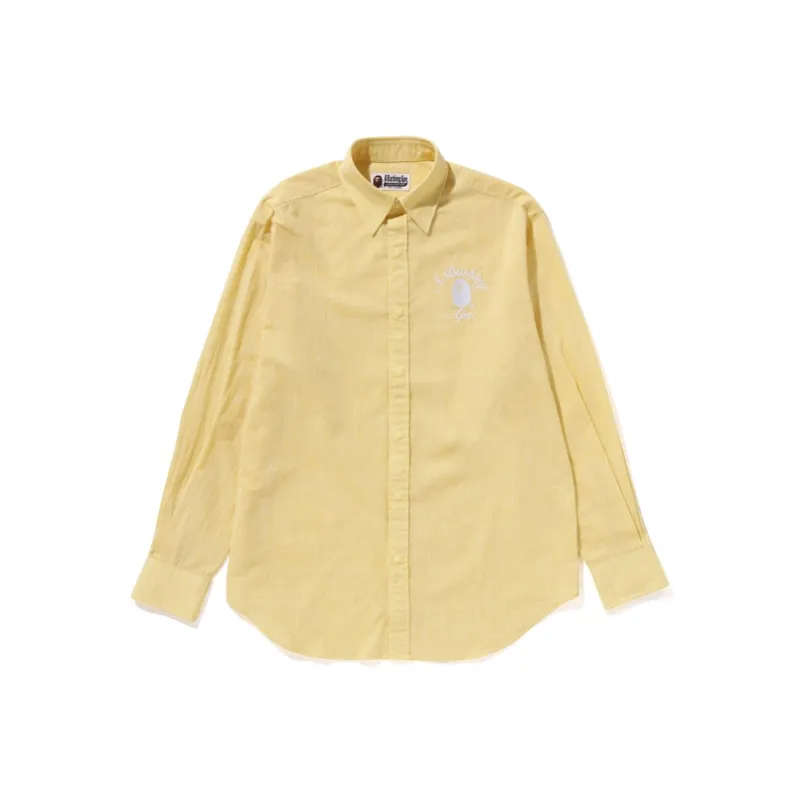 Bape College Shirt Yellow-2