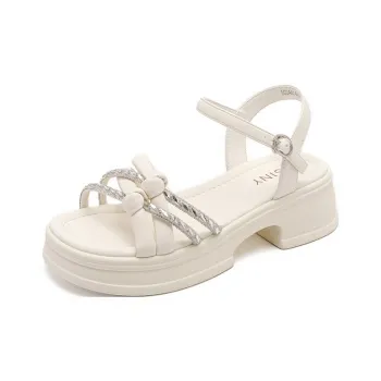 JOSINY One Strap Sandals Women's Ecru