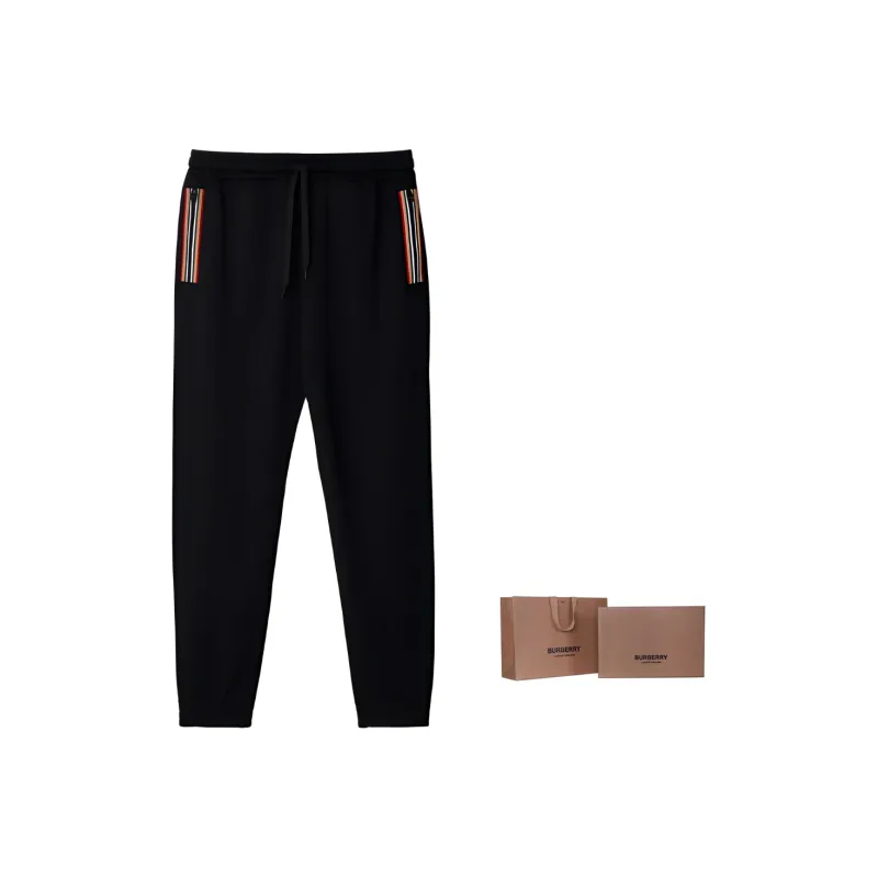 Burberry SS24 Knitted Sports Pants Men's Black-4