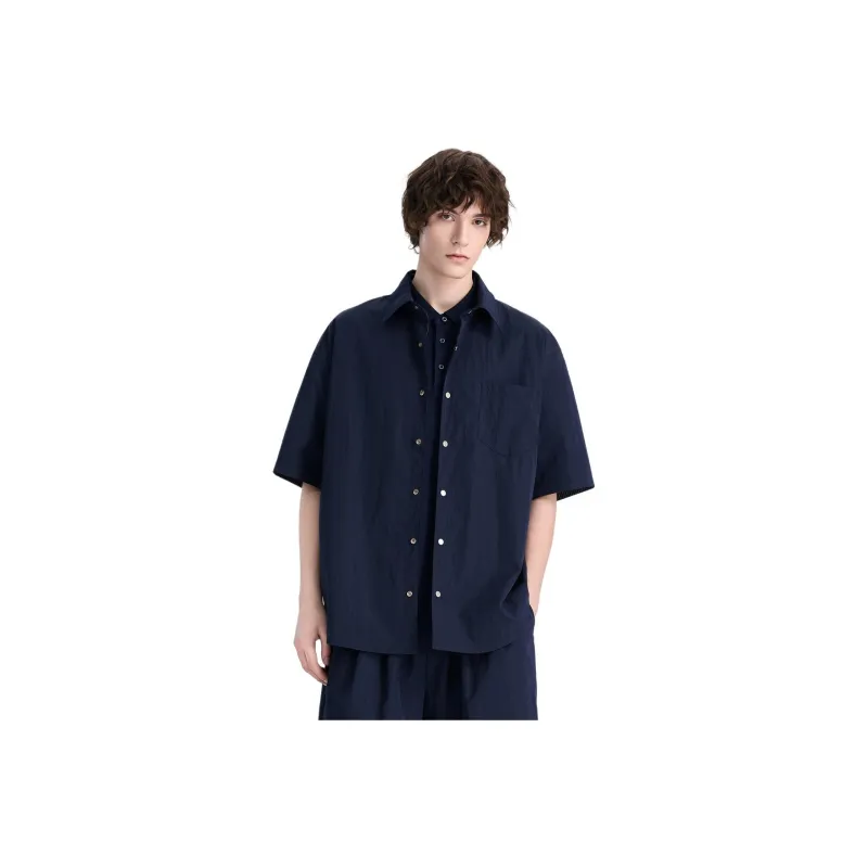 WILD LEADER Shirts Men Royal Blue[CW51585A52]-0