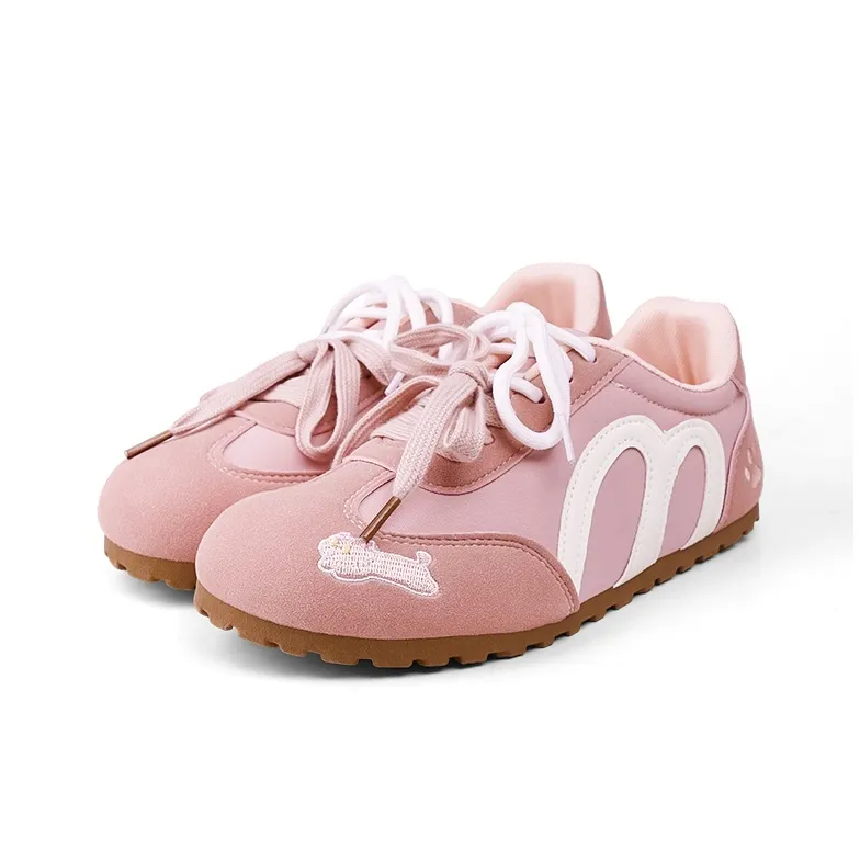 IHBOZ Low Top Skateboard Shoes Women's Pink-1