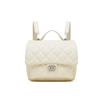VANDEE Cow Leather Backpack Regular Women's Black/White