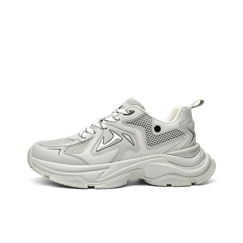 HLA The Mountain Is Not In The High Series Height Increasing Breathable Low Top Chunky Sneakers Men's-5