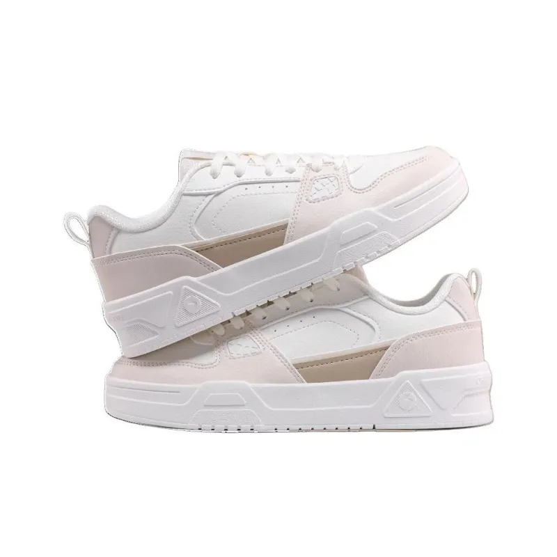 361° Anti-Slip Wear-Resistant Low-Top Skateboard Shoes Women's White Beige-2