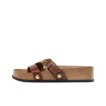 ZARA Abrasion Resistant Slide Slippers Women's Brown