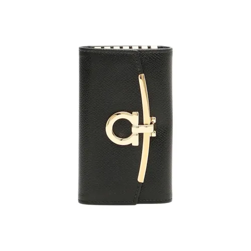 FERRAGAMO Calfskin Key Pouch Women's Black