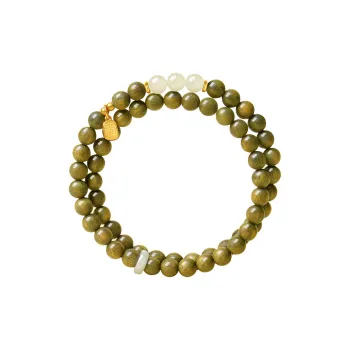 ZUIWENGLANGYASHANWENCHUANG Green Sandalwood Bracelets Women's