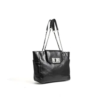 Jade En Plus PU Shoulder Bag Regular Women's Tranquil Black/Pearl White