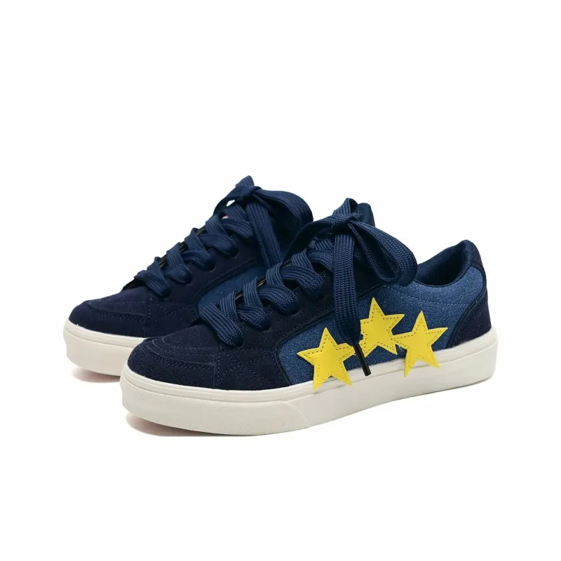 T628 Stars Puffy Shoes Slip Resistant, Abrasion Resistant, Lightweight Low Top Skateboard Shoes Unisex-84