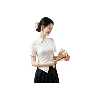 XINFEIYU T Shirts Women's Ecru