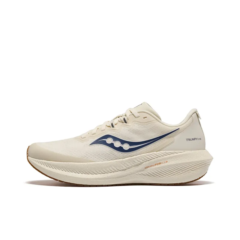 Saucony Triumph 21 Anti Slip Wear Resistant Low Top Casual Running Shoes Unisex Beige-0