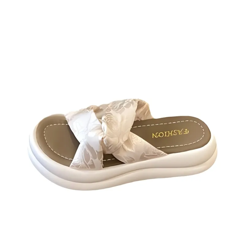 WUJI Rubber Sole Embroidery Slip Resistant Abrasion Resistant Slide Slippers Women's-5