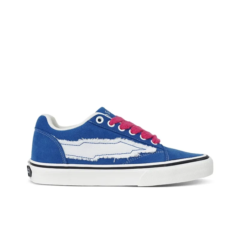 REVENFEXSPOTM x BURNING FLAME Height Increasing Abrasion Resistant Slip Resistant Low Top Canvas Shoes Unisex-1