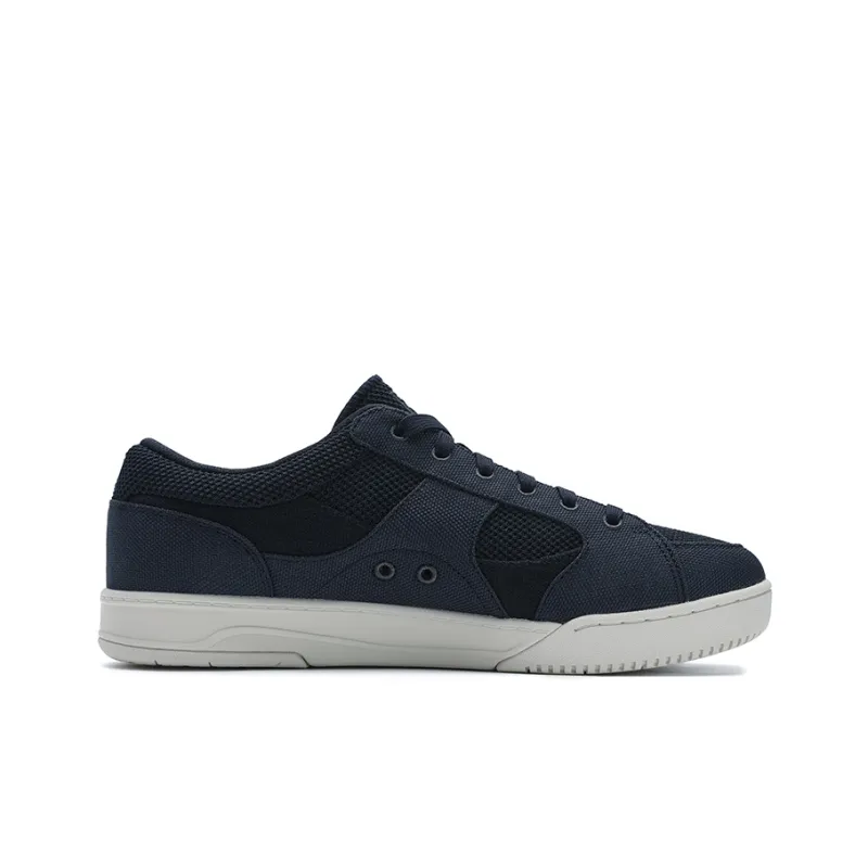 FILA Cloud Sailing Shoes SLANT SHOT Breathable And Lightweight Low Top Canvas Shoes Men's Berry Blue-1