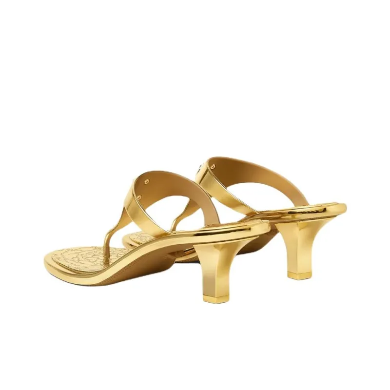 VERSACE Flip Flops 5.5cm Women's Gold-3