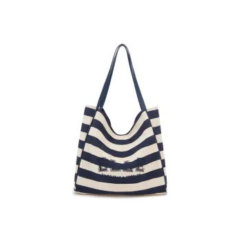 ELLE Fabric Tote Bag, Shopping Bag, Shoulder Bag Women's Blue