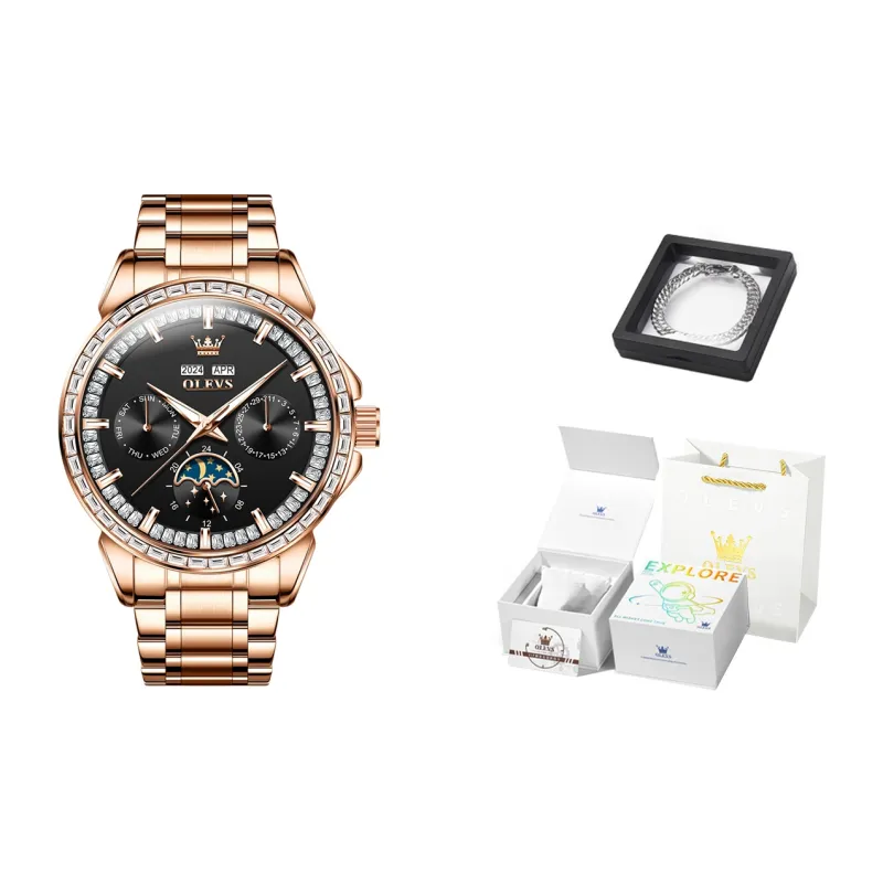 OLEVS Wisdom Series Mechanical Movement Watch Men's Watches White Dial-9