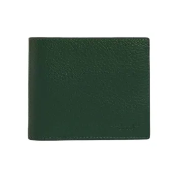 COACH 3 IN 1 Wallet Pebble Leather Wallet Men's Green