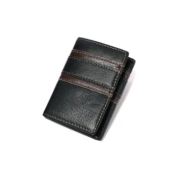 CARTELO Top Grain Cow Leather Wallet Regular Men's Black/Coffee
