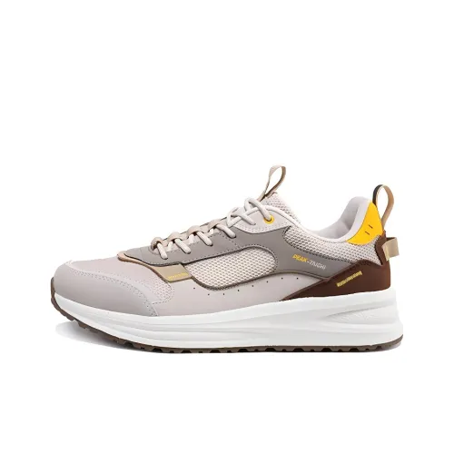 PEAK State Pole Wind Seeker Anti Slip Wear Resistant Low Top Running Shoes Men's Ivory Yellow