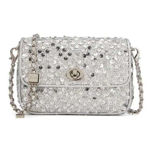 ELLE Fabric Crossbody Bag Women's Silver/Pink