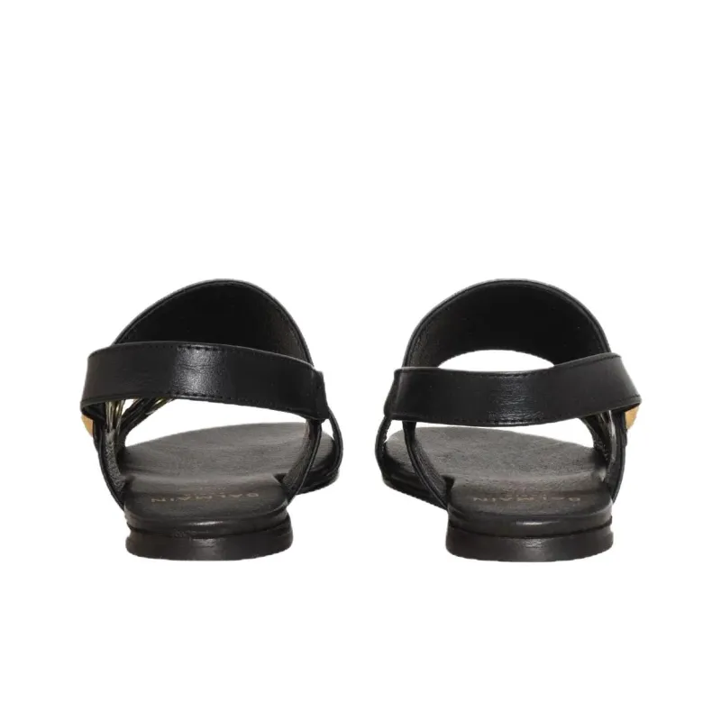 BALMAIN One Strap Sandals Women's Black-3