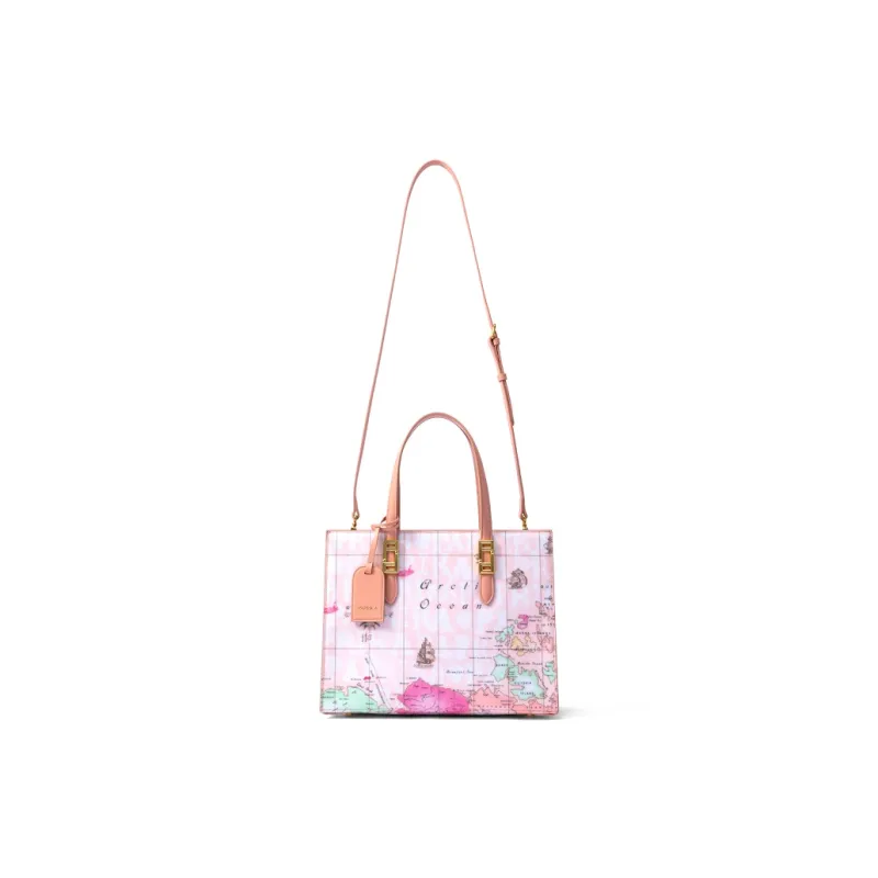 PAPRIKA Cow Leather With PVC Tote Bag, Shoulder Bag, Handbag Women's Multicolor-5