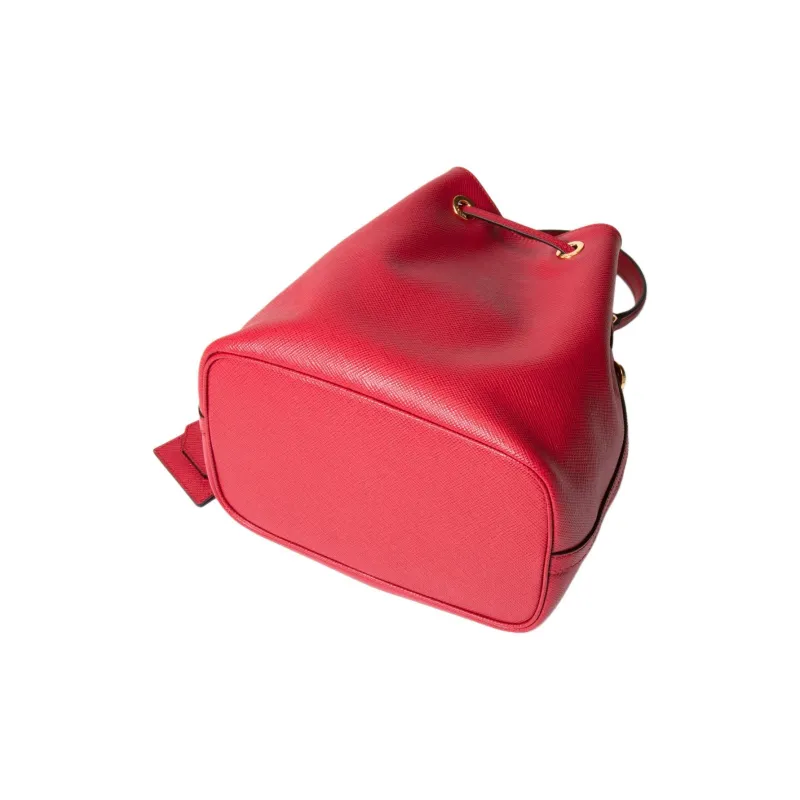 PRADA Leather Handbag Women's Red-1