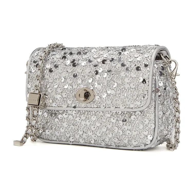 ELLE Fabric Crossbody Bag Women's Silver/Pink-1