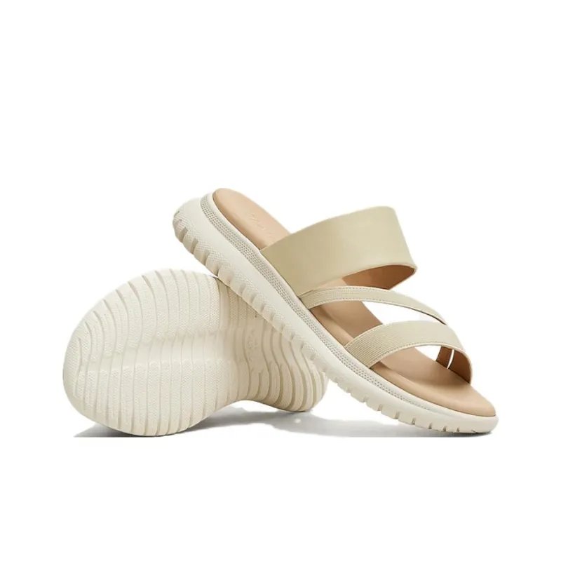 TATA Rubber Sole Leather Patchwork Quiet Slide Slippers Women's-7