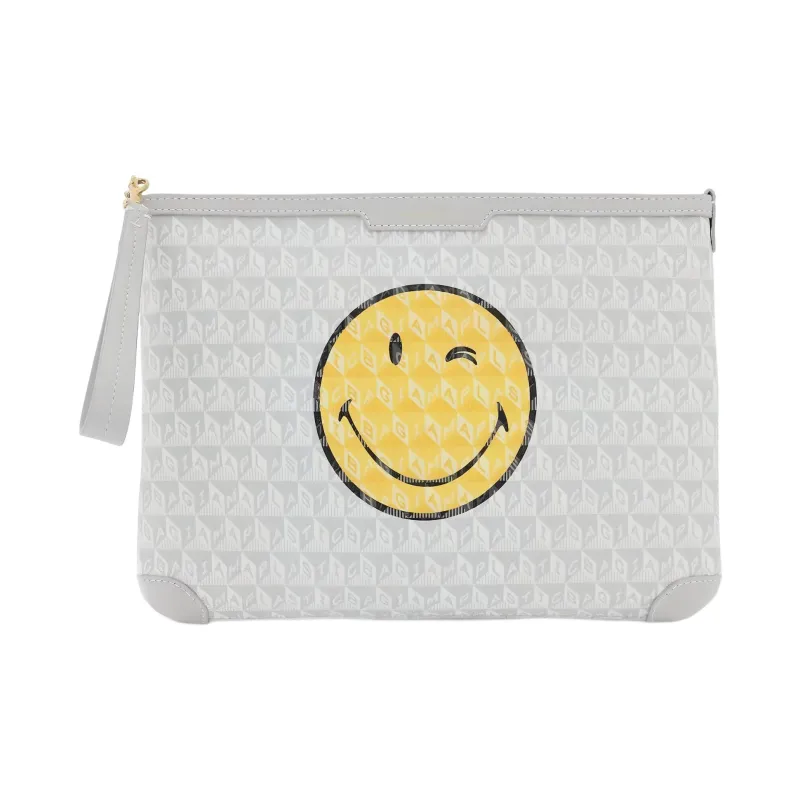 Anya Hindmarch Recycled Polyester Clutch Women's Gray-0